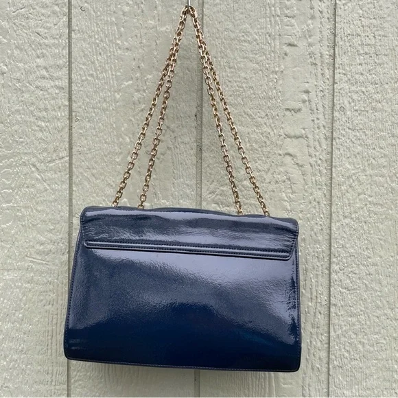 Tory Burch handbags cross body shoulder Gemini Link Patent Leather Golden Chain - Picture 2 of 16